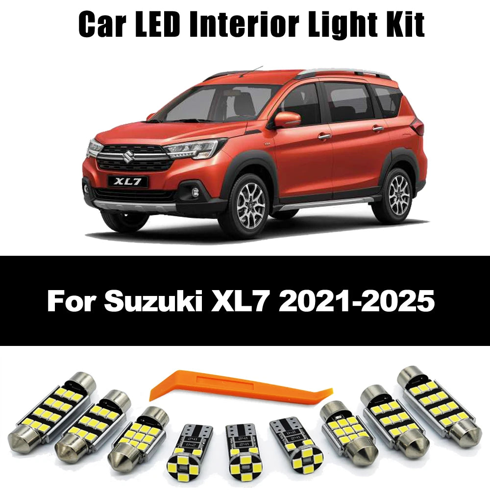ZITWO 7Pcs Canbus For Suzuki XL7 2021 2022 2023 2024 2025 2026 Car Bulbs LED Interior Map Dome Reading Trunk Light Accessories