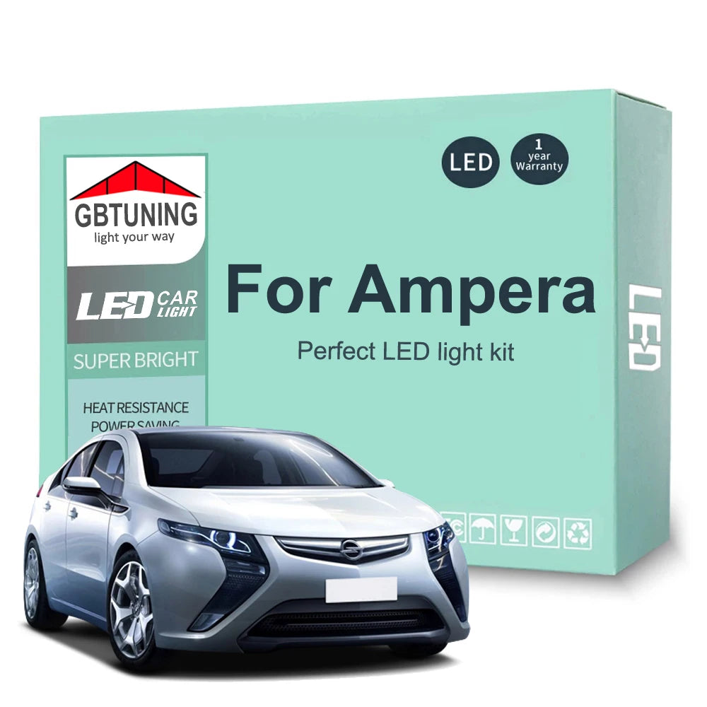 12-Piece LED Interior Light Kit for Vauxhall Opel Ampera - Canbus Error-Free Bulbs | AUTOKITSHOP