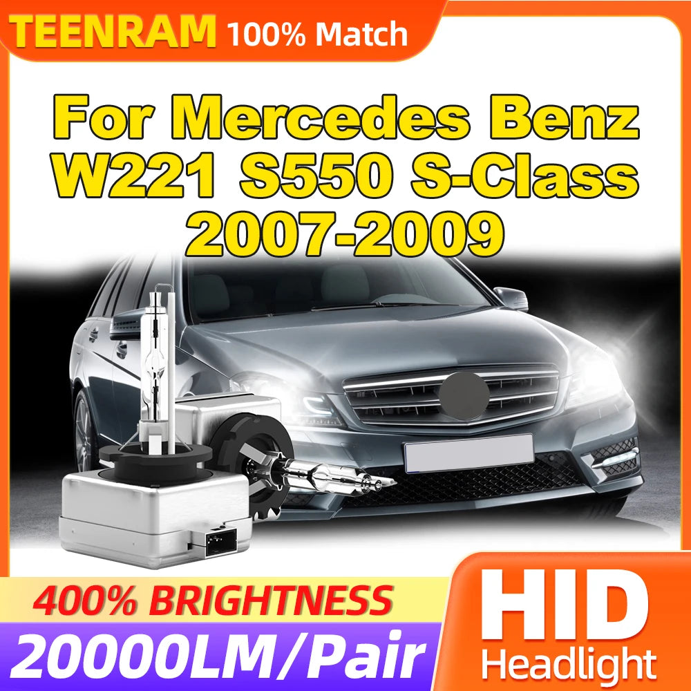 20000LM HID Xenon Headlamp Bulbs 12V Super Bright Canbus LED Headlights For Mercedes Benz