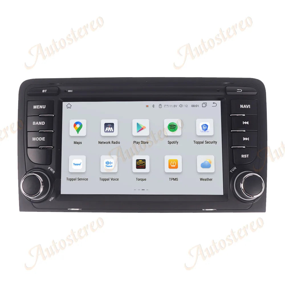 7 Inch Android 14 Carplay For AUDI A3 2003-2012 Car GPS navigation Head Unit Multimedia Pl