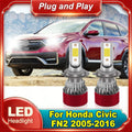 Car LED Headlight H7 Low Beam Headlamp 6000K COB Chips For Honda Civic FN2 2005-2012 2013