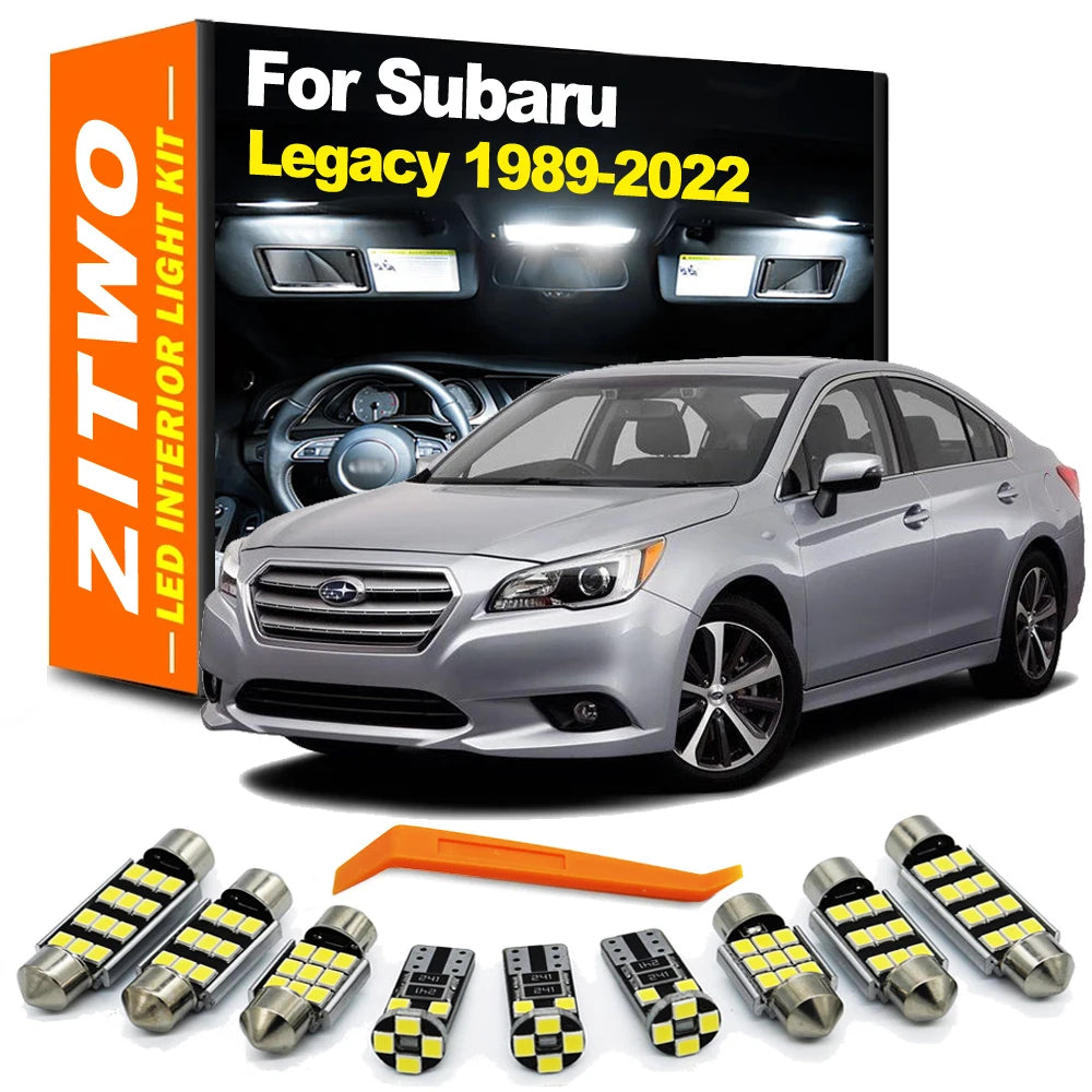 ZITWO Car LED Interior Bulb License Plate Light Kit For Subaru Legacy 1989- 2015 2016 2017 2018 2019 2020 2021 2022 Accessories