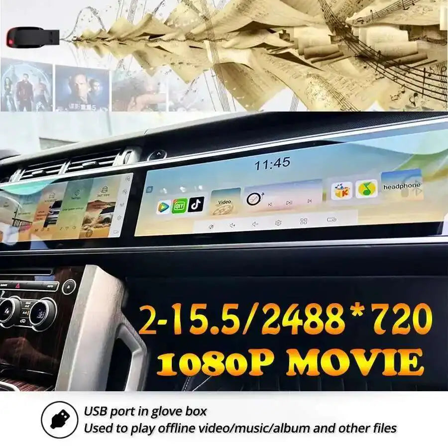 For Land Rover Range Rover Sport L494 2013 2017 15.5+15.5inch Dual Screen Android Carplay  | AUTOKITSHOP