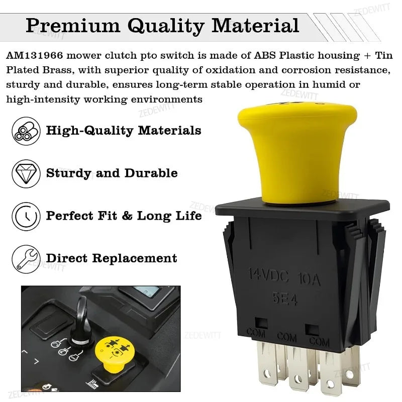 For John Deere Lawn Tractor Heavy Duty PTO Switch AM119139 AM131966 L105 L108 L1 for WH48A S130 L105 - Automotive LED Li
