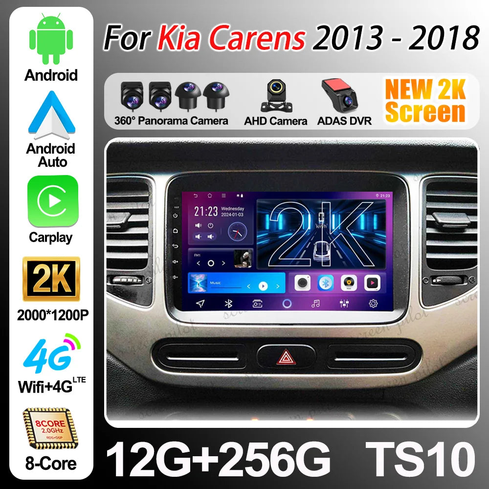 Android 16 For Kia Carens 2013 2014 2015 2016 2017 2018 Car Radio Multimedia Video Player  | AUTOKITSHOP