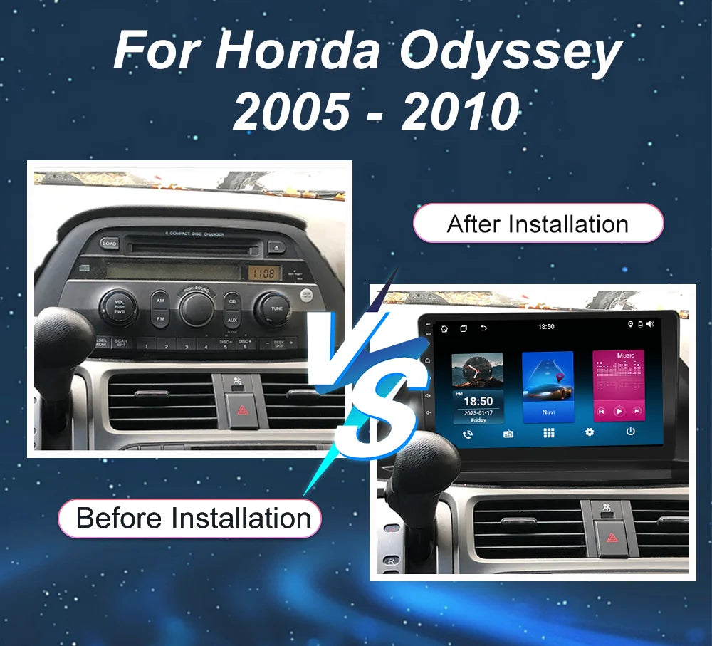 Android Car Radio Multimedia Player For Honda Odyssey 2005-2010 Auto Stereo Carplay GPS Na