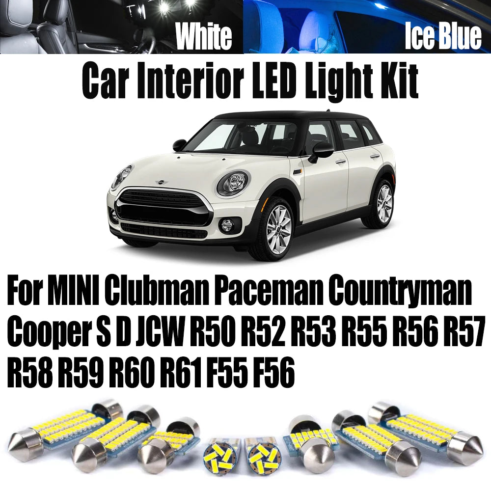 LED Interior Light Kit for MINI Clubman Paceman Countryman Cooper S D JCW R50 R52 R53 R55 R56 R57 R58 R59 R60 R61 F55...