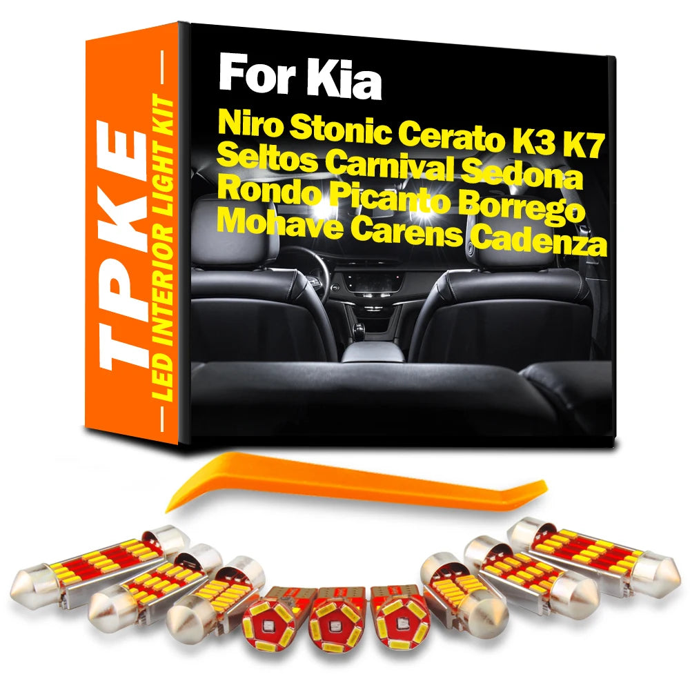 LED Interior Light Kit for KIA Niro Stonic Cerato K3 Seltos Carnival Sedona Rondo Picanto Borrego Mohave Carens Caden...