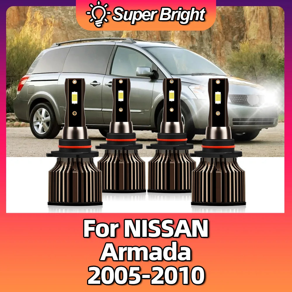 LED Car 12V Light Headlight Bulbs 28000LM Super Bright Lights 6500K Headlamps For NISSAN A