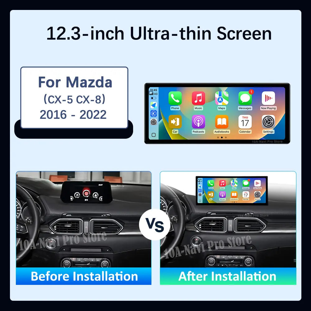 Carplay DSP Stereo 4G Car Radio Multimedia player for Mazda CX-5 CX-8 2016 - 2022 Navi GPS