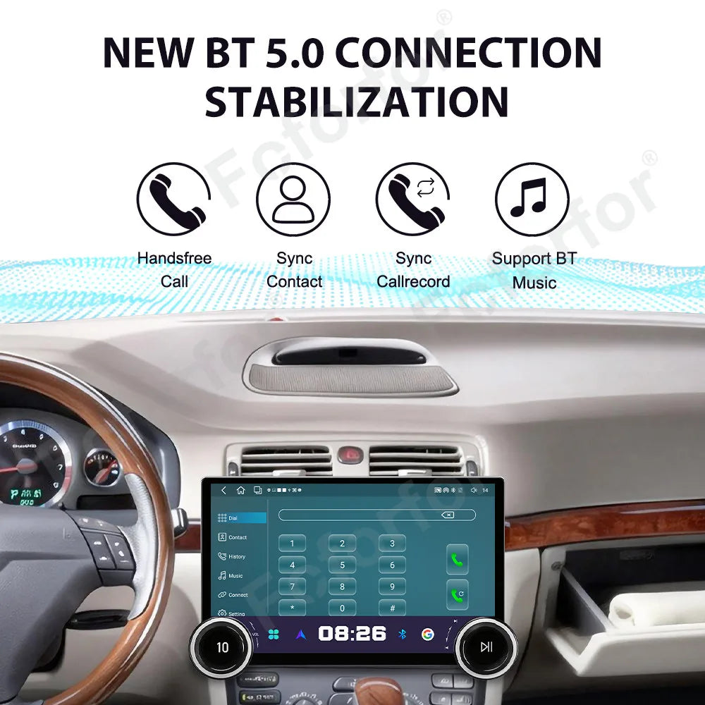 Large Screen 11.5 Inch Android 15 HD Touch Wireless CarPlay Android Auto GPS Navigation Me