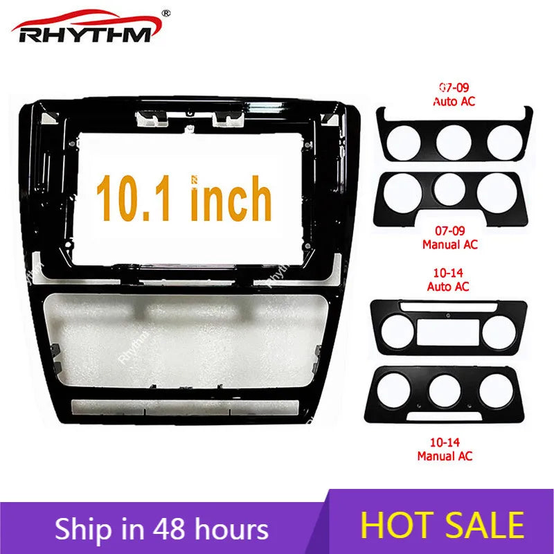 10.1inch Car Fascia For SKODA OCTAVIA 2007-2014 Car Radio Frame 2din In-dash Mount Install | AUTOKITSHOP