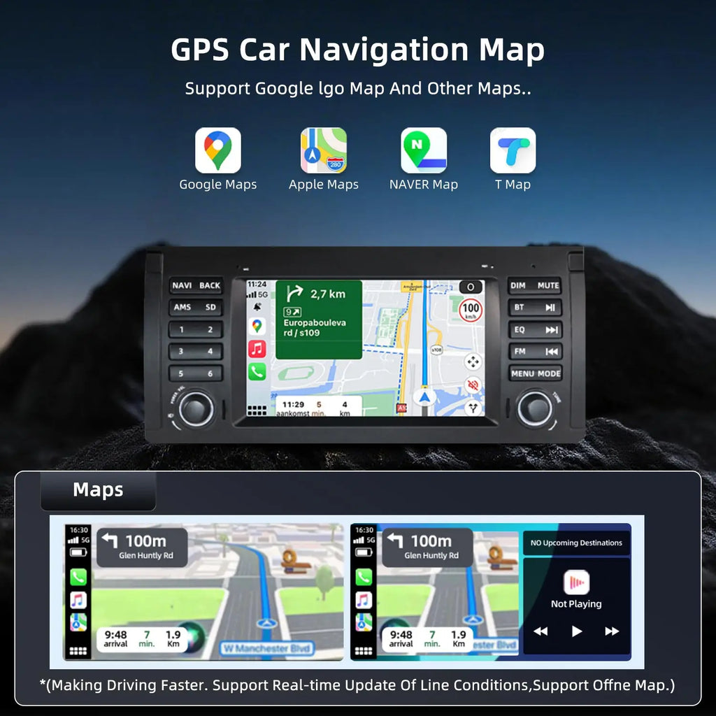 For BMW 5 Series E39 (2004-2012) Android 13 Car Multimedia Audio Player Stereo Radio with