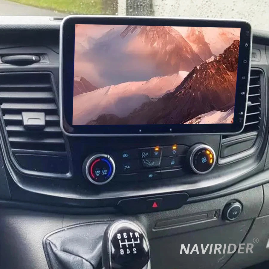 Android 14 Car Radio GPS Audio 10.1" Buttons CarPlay For Ford Transit custom 300 350 2017-