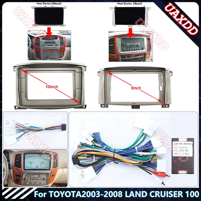 CAR Radio Android Stereo Harness Screens Accessories Cables Frame For TOYOTA 2003-2008 LAN