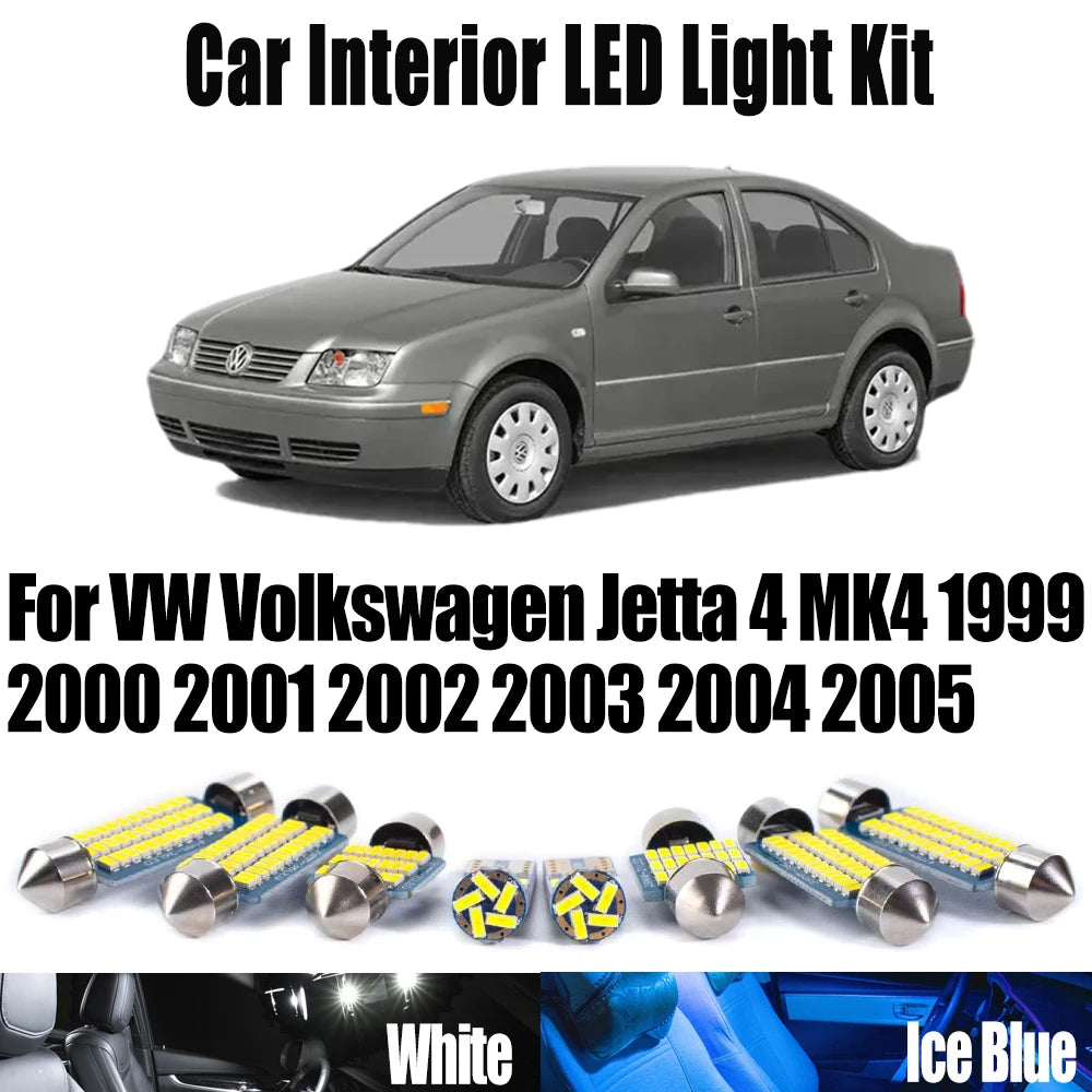 14-Piece LED Interior Light Kit for VW Volkswagen Jetta 4 MK4 - Canbus Error-Free Bulbs | AUTOKITSHOP