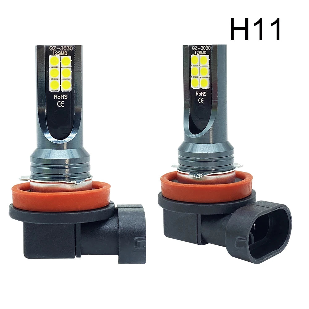 2Pcs LED H4 H7 H11 Car Headlight  H8 H9 H10 H1 H3 Car Fog Light Bulbs 9005 9006 Auto Driving Running Lamps 12000LM 80W 12V 24V