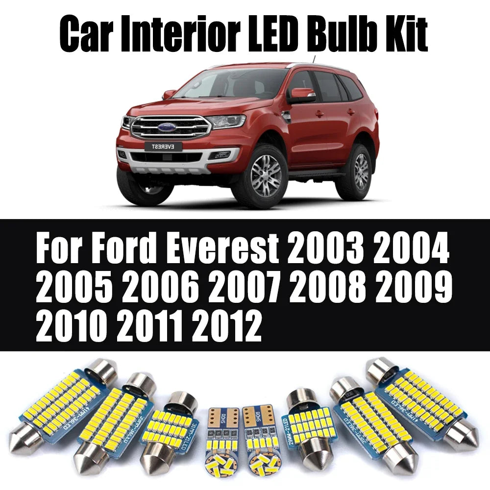 LED Interior Light Kit for Ford Everest 2003- 2007 - Canbus Dome Map Door Trunk Bulbs | AUTOKITSHOP