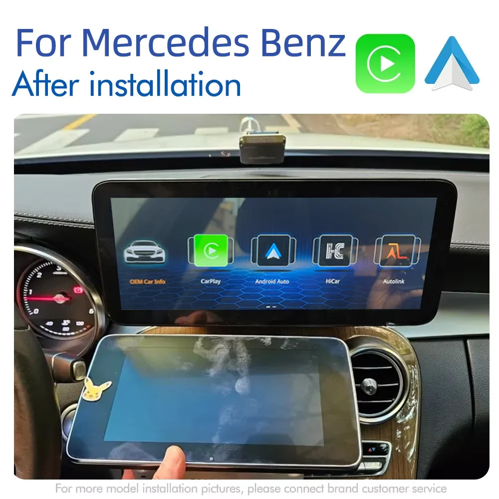 Wireless Carplay Screen For Mercedes C Class W205 GLC X253 C180 C200 300 350 2015-2018 Car