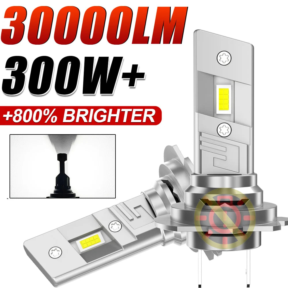 Turbo H7 LED High Low Beam Headlamp Canbus Error Free Car Headlight H7 LED CSP Chip Automo