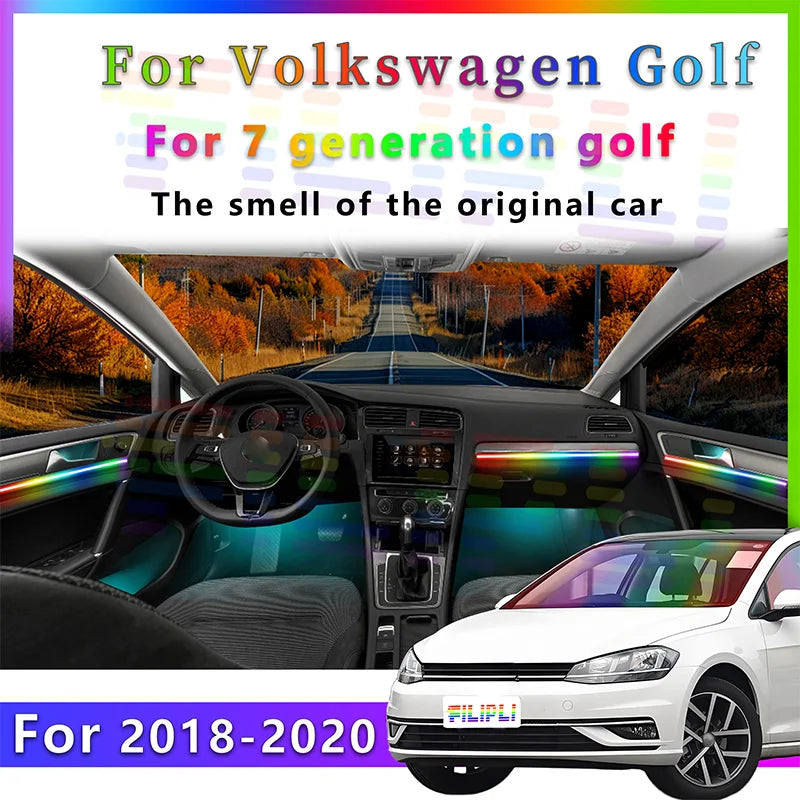 RGB - Ambient Light - for VW MK7 2018-2020 - App Control - Car Interior Lighting | AUTOKITSHOP