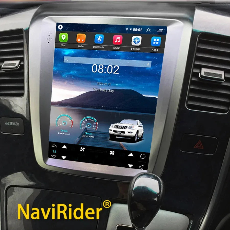 9.7inch Radio BT Vertical Screen Multimedia Video Player Head Unit For TOYOTA Alphard A10