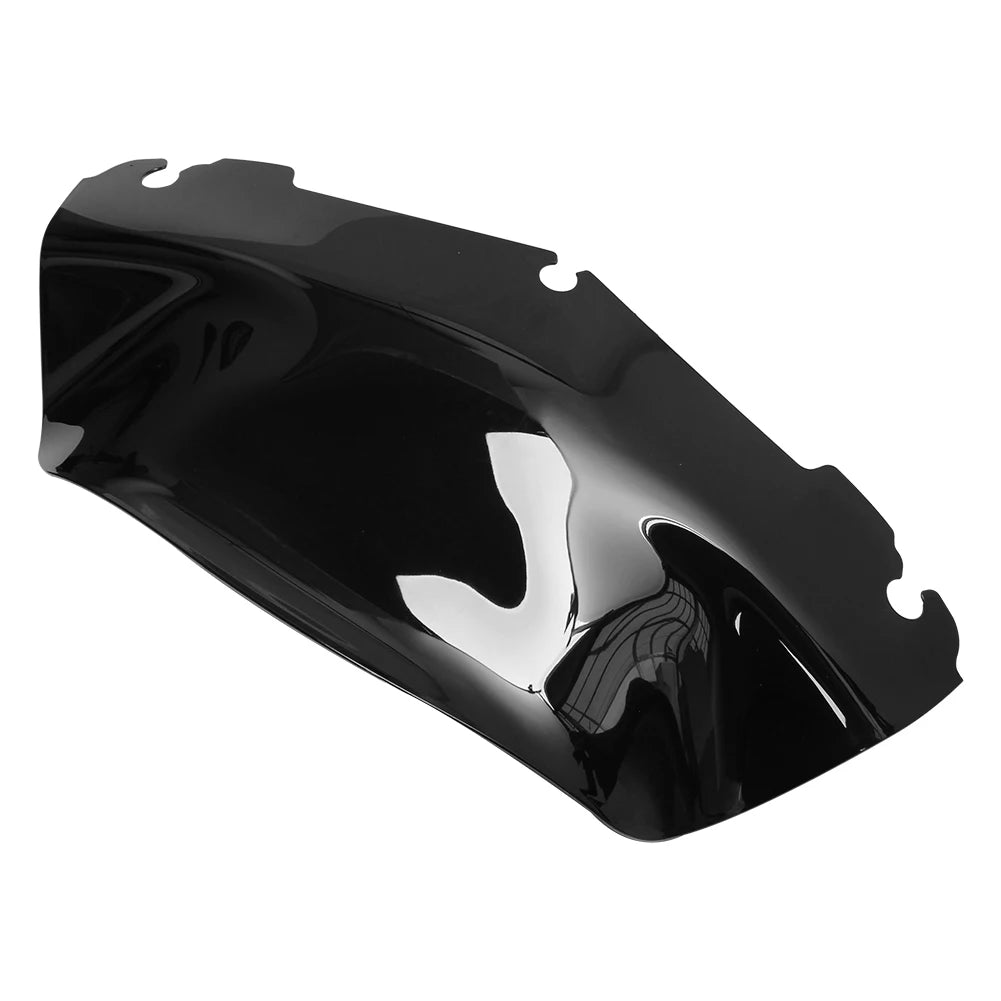 Motorcycle Black 9‑Inch Wave Windshield Windscreen For Harley Touring Street Glide Electra Glide - Automotive LED Light