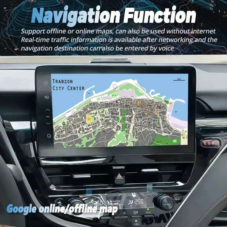 2K Qled Screen Android14 Multimedia Player For Toyota Camry 2021 2022 2023 Car Radio Video | AUTOKITSHOP