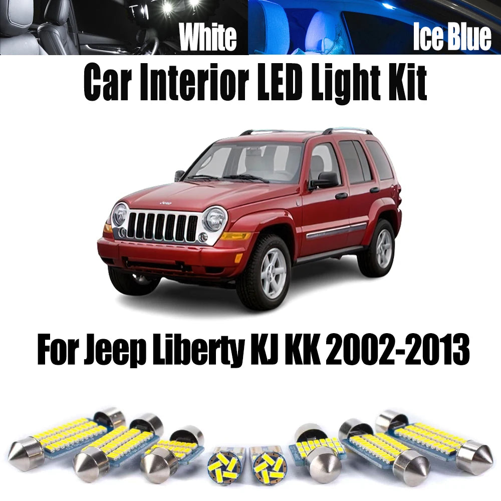LED Interior Light Kit for Jeep Liberty KJ KK 2002- 2009 - Canbus Dome Map Door Trunk Bulbs | AUTOKITSHOP