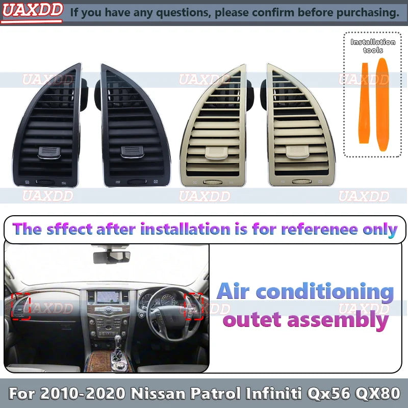 For 2010-2020 Nissan Patrol Infiniti Qx56 QX80 Grille Climatisation Interieure Sortie Pann
