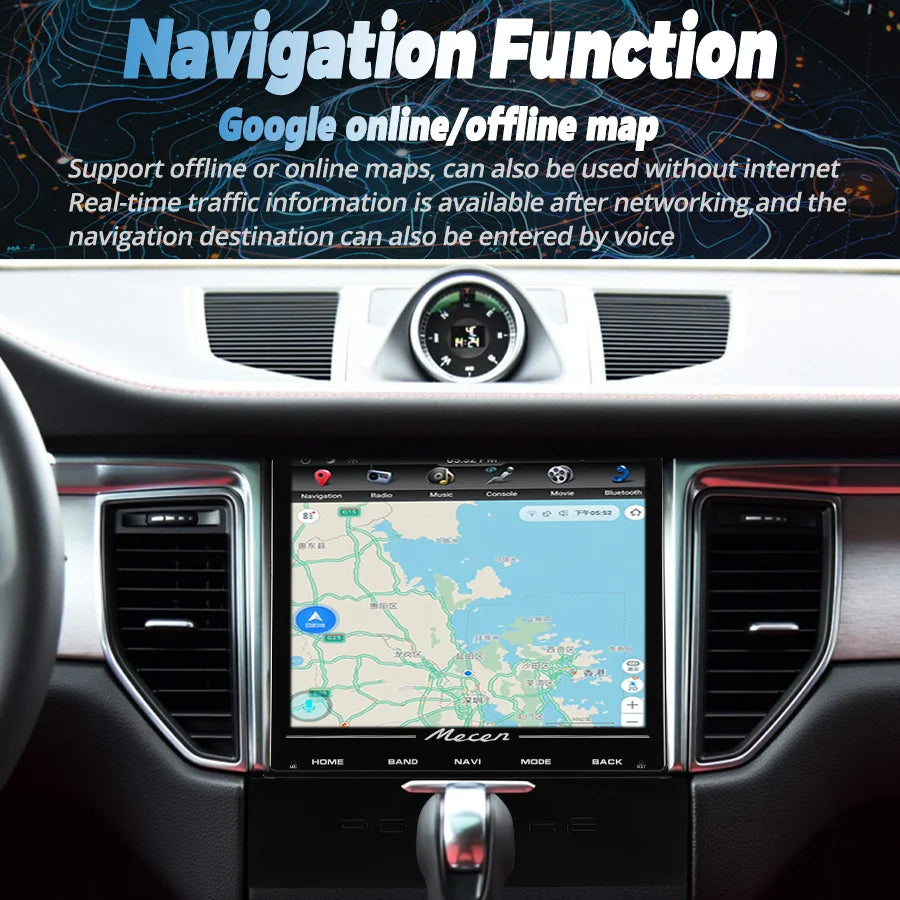 2 Din Android15 Car Radio Multimedia Video Player For Porsche Macan 2014 2015 2016 2017 GP | AUTOKITSHOP