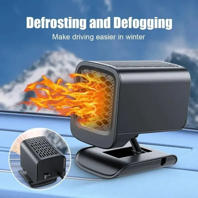 12V 2 in 1 Car Heater Fan Electric Cooling Heating Windshield Defogging Demister Heater Air Puri - Automotive LED Light