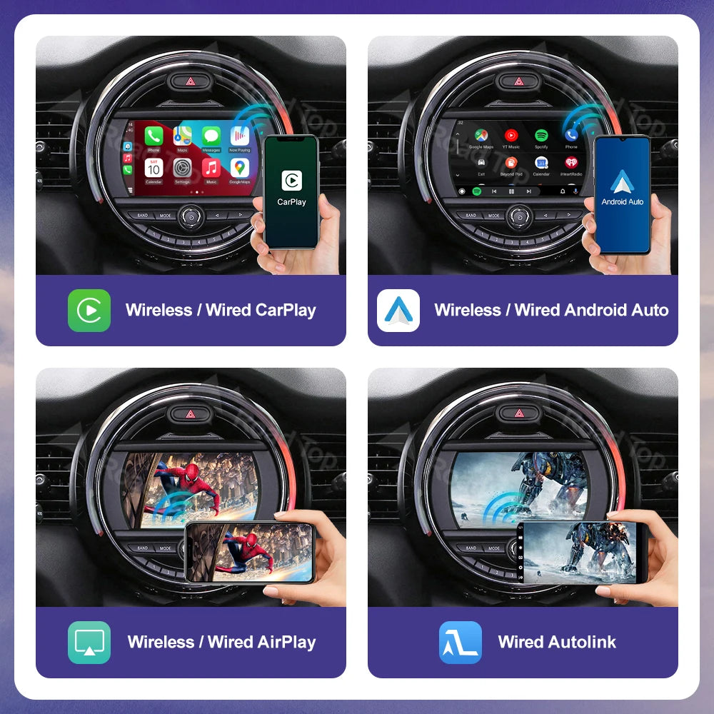 Wireless CarPlay Android Auto for Mini R55 R56 R57 R58 R59 R60 R61 F54 F55 Clubman Country | AUTOKITSHOP