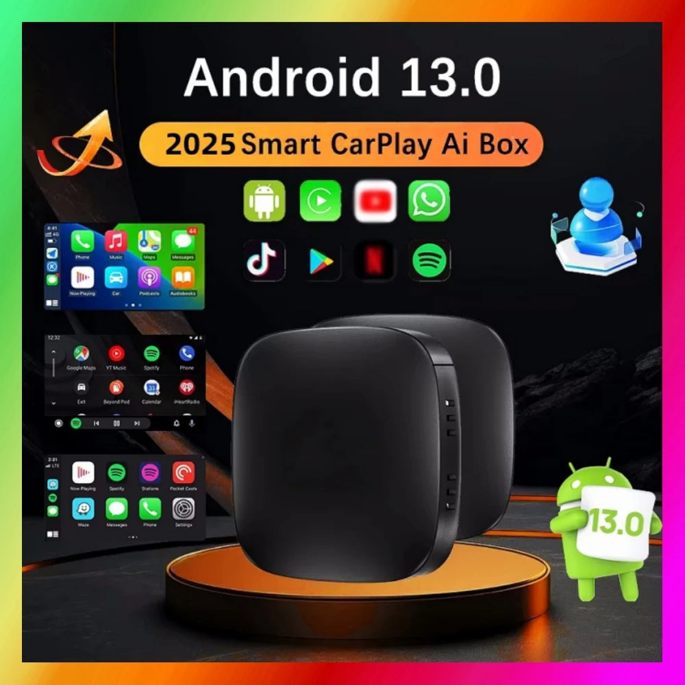 2+32G Ai Box Android 13 Wireless Android Auto & CarPlay Support Youtube Netflix Car Access | AUTOKITSHOP