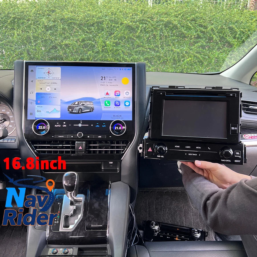 16.8inch CarPlay GPS Navigation Multimedia For Toyota Alphard Vellfire 30 Series A30 2015- | AUTOKITSHOP