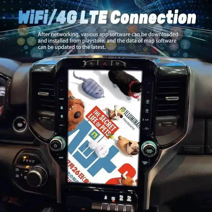 For Dodge Ram 1500 2500 3500 2019-2023 Car Radio Carplay Navigation GPS 13.1" Android Scre | AUTOKITSHOP