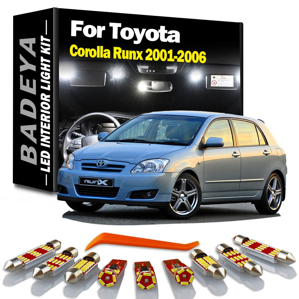 8-Piece LED Interior Light Kit for Toyota Corolla - Canbus Error-Free Interior Bulbs