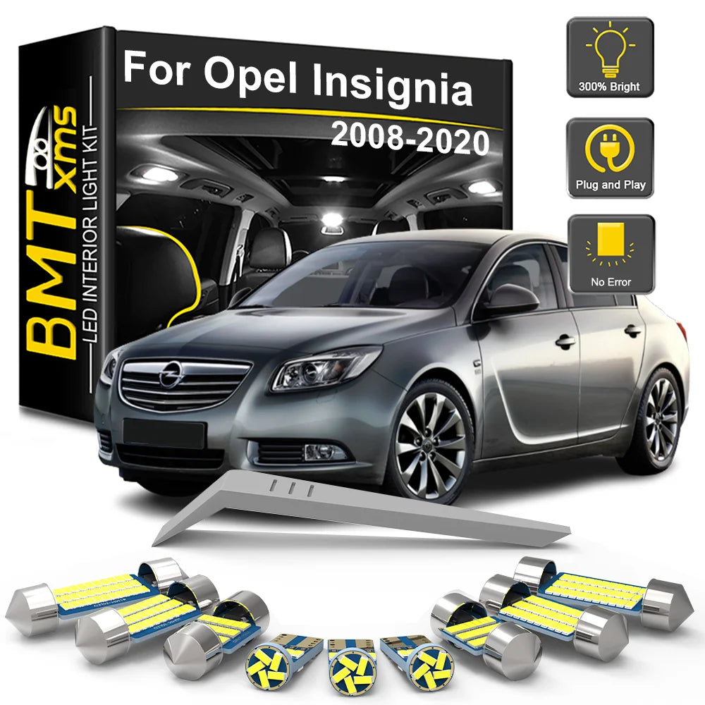 LED Interior Light Kit for Opel Insignia A G09/ST B 2008-2019 - Canbus Dome Map Door Trunk Bulbs | AUTOKITSHOP
