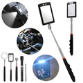 Car Mirror Portable Telescoping Flexible Head Inspection Mirror LED Light Adjustable 360 Degree  - Automotive LED Light