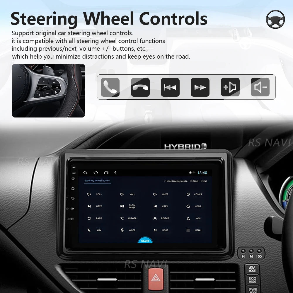 Android 16 Carplay Auto Qualcomm 2K QLED Screen Car Radio Player For Toyota Noah Voxy R80