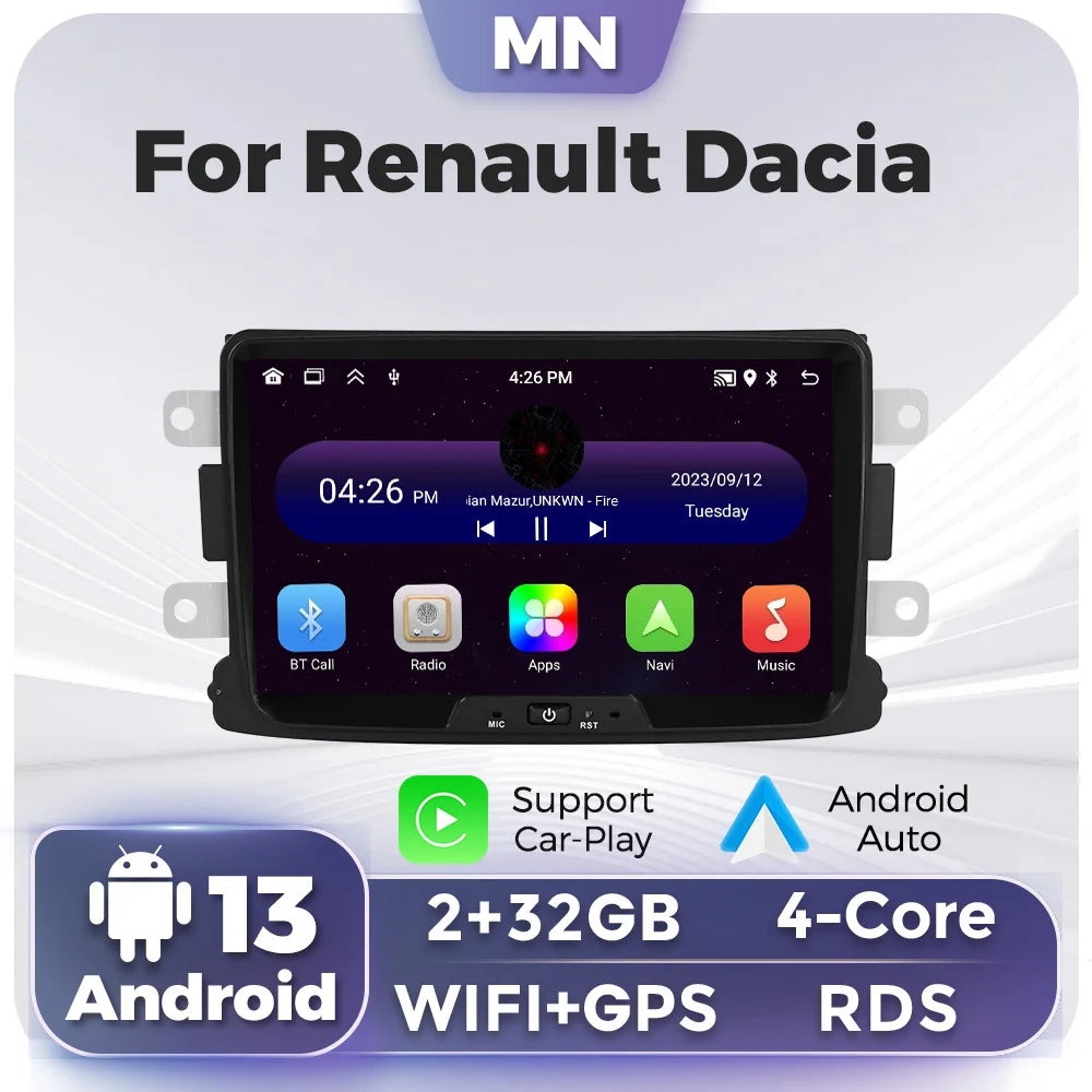 8 inch IPS screen Car Radio For Renault Dacia Duster Logan Sandero Lodgy Lada Xray Captur
