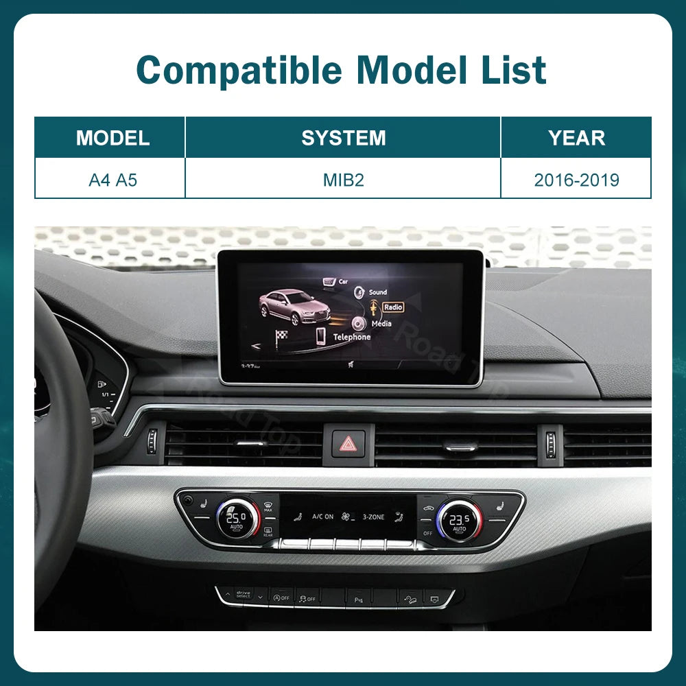 DE RoadTop Touch Car Screen Wireless CarPlay Multimedia Display Android Auto For Audi A4 A