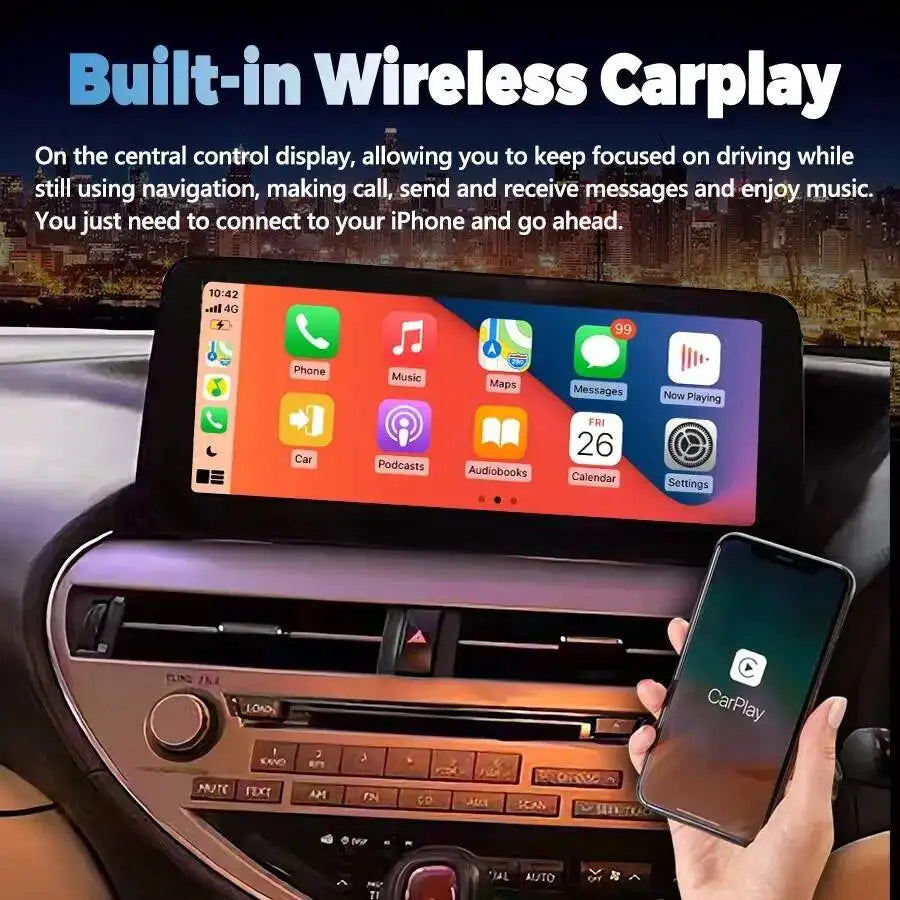 RHD 12.3" Android Head Unit Stereo Multimedia Video Carplay GPS CarPlay WIFI GPS For Lexus | AUTOKITSHOP