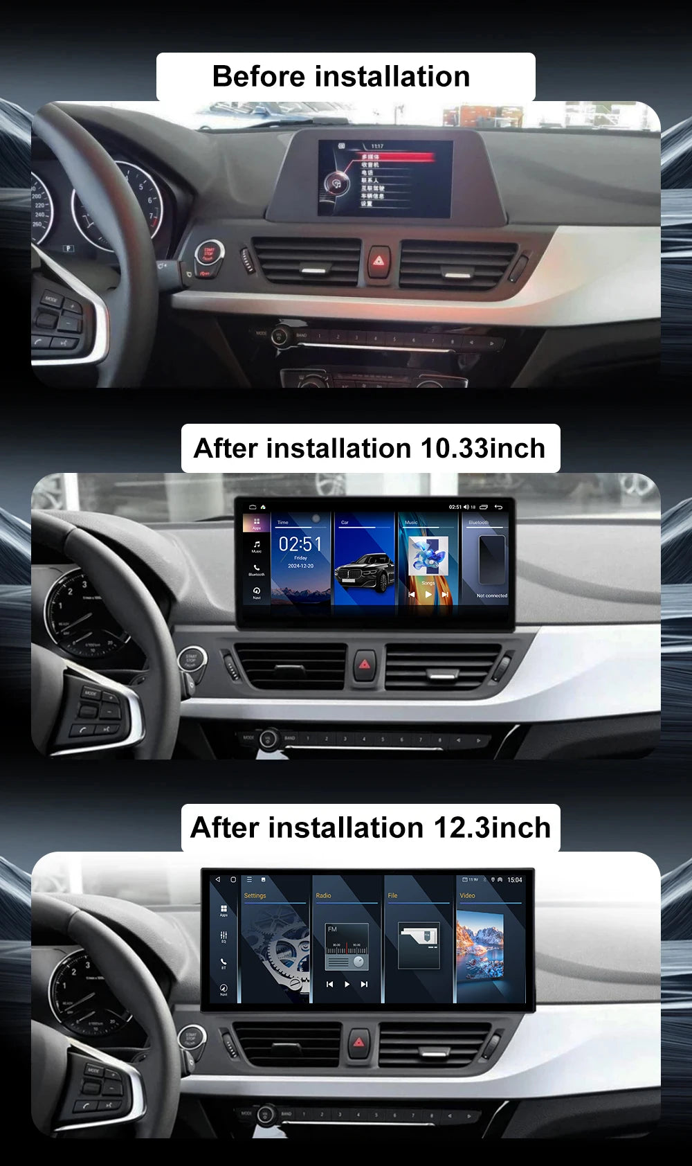 Car Radio Android 16 For BMW 1 Series F20 F21 F22 F23 2016-2023 NBT EVO System GPS Navi 4G