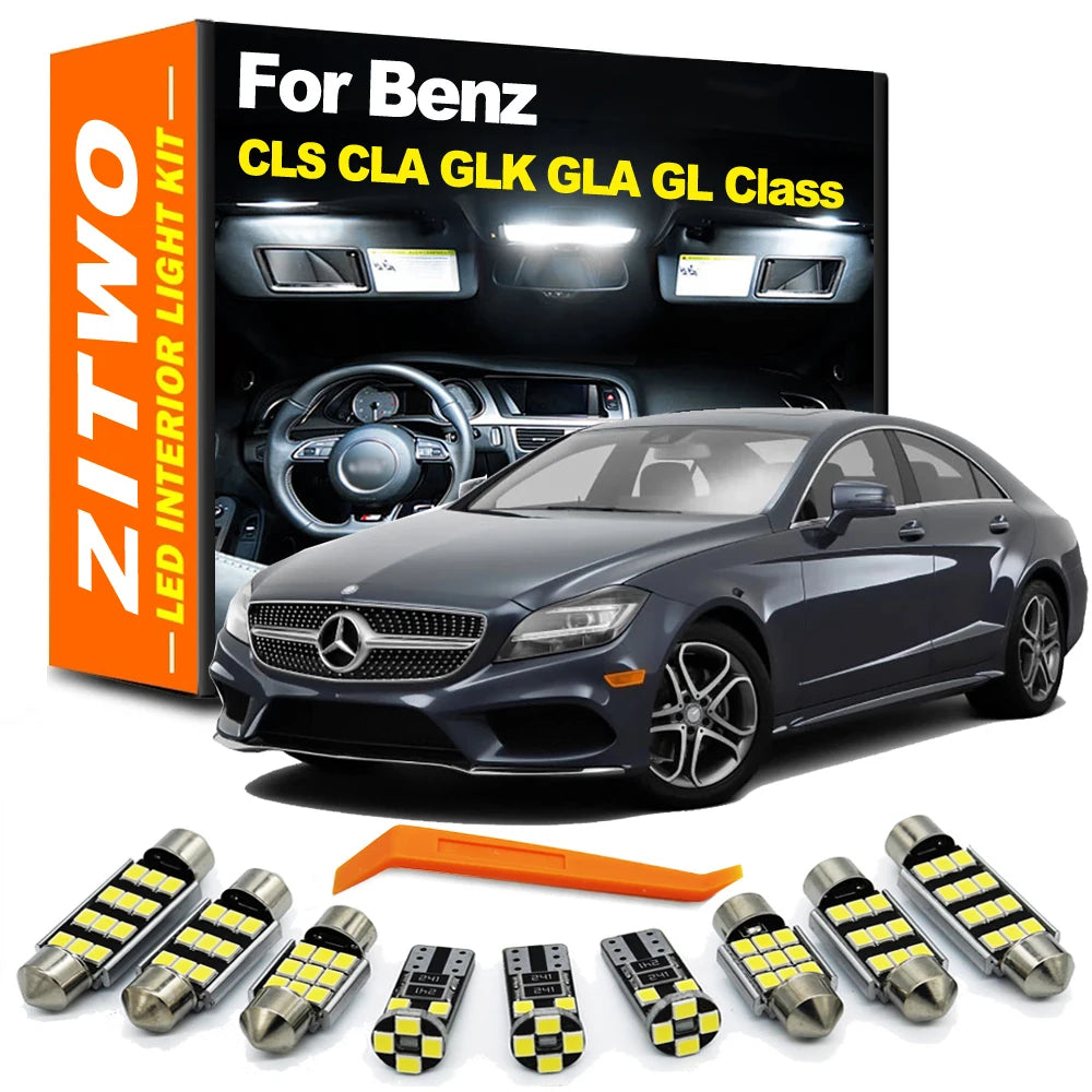 Car LED Interior Dome Reading Light Bulb Kit For Mercedes Benz CLS W219 W218 CLA for Mercedes X156 W219 X204 - Canbus LE