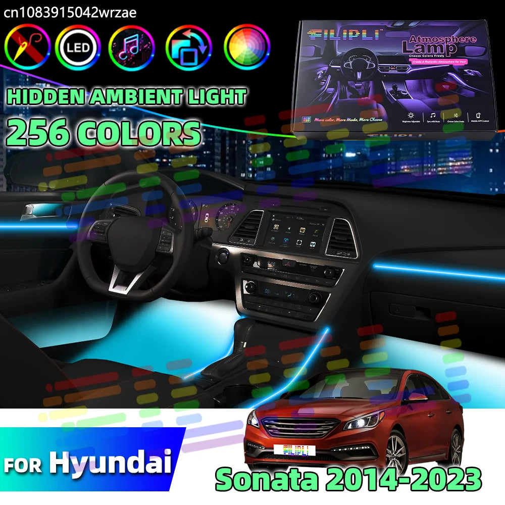 64 RGB - Ambient Light - for Hyundai 2014-2023 - App Control - Car Interior Lighting | AUTOKITSHOP