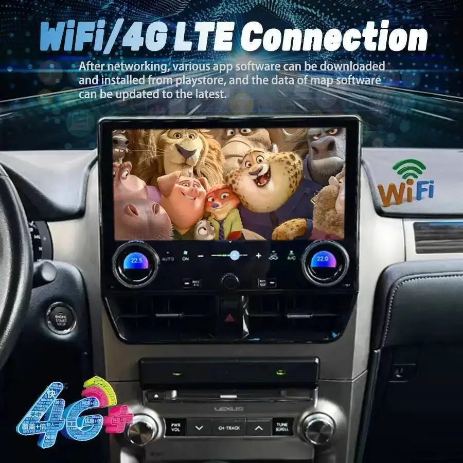 12.5inch Android14 Car Radio For Lexus GX400 GX460 2010-2022 8+256GB Auto Carplay Car GPS  | AUTOKITSHOP