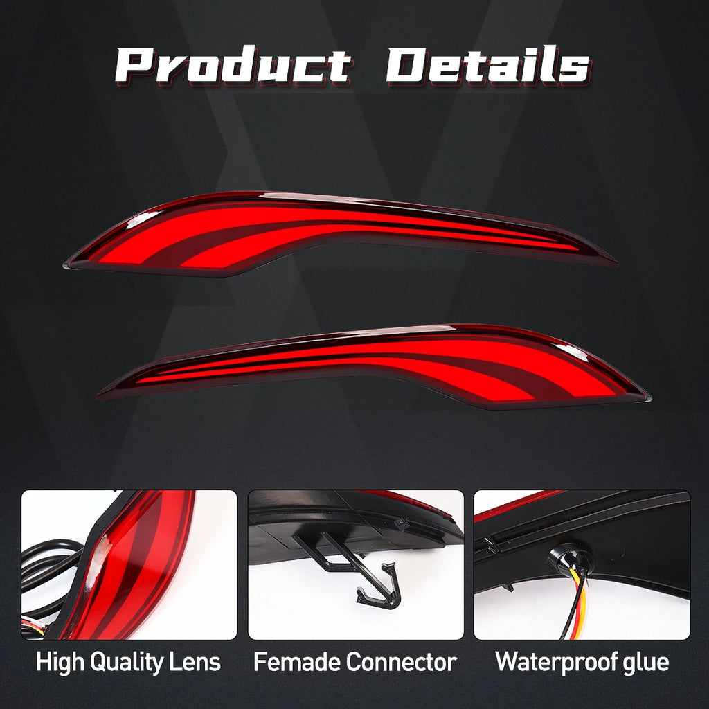 LED Rear Bumper Reflector Light For Chevrolet Malibu XL 2019 2020 2021 2022 2023 Warn Brak | AUTOKITSHOP