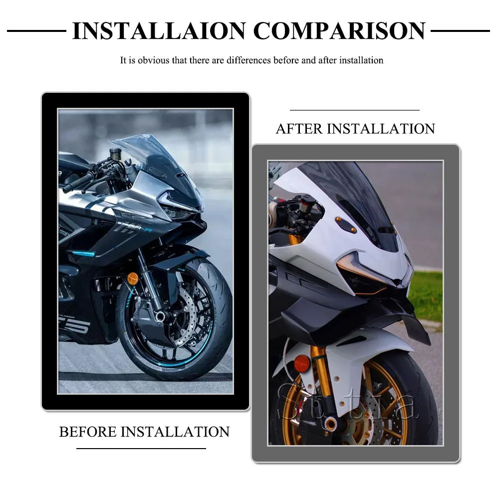 For 675SR-R 675SR 2024 2025 675 SR -R 2026 Motorcycle Accessories Fixed Front Lip Spoiler Fixed  - Automotive LED Light