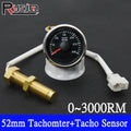 HD 0~3000 RPM 4000RPM 7000RPM 8000RPM 52mm Tachometer +Tacho Sensor Car Marine Outboard Diesel E - Automotive LED Light